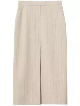 Юбка миди в тонкую полоску TWINSET, нейтральный цвет