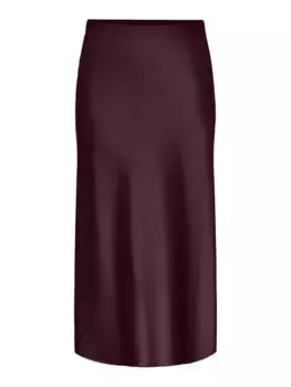 Юбка миди Y.A.S "YASPELLA HW MIDI SKIRT S. NOOS", цвет Winetasting