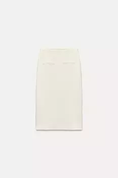 Юбка миди ZARA, экрю