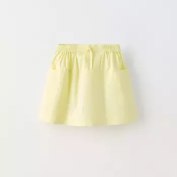 Юбка-миди Zara True Neutrals Poplin, пастельно-желтый