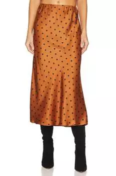 Юбка Milan Bias Cut в цвете Rust & Black MINKPINK