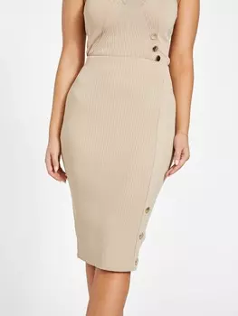 Юбка Мина в рубчик Guess Factory, цвет Sand Tan