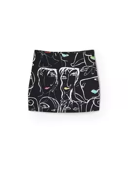 Юбка мини Desigual Skirt, черный