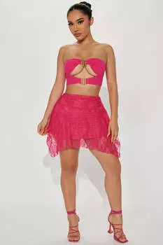 Юбка мини Fashion Nova JS16325, фуксия