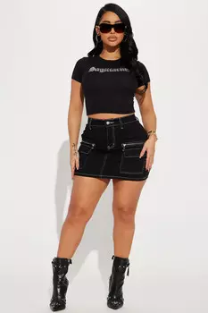 Юбка мини Fashion Nova RSK9150, черный