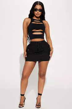 Юбка мини Fashion Nova S10020, черный