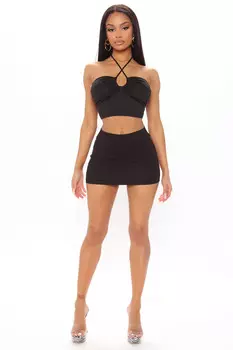 Юбка мини Fashion Nova S23714, черный