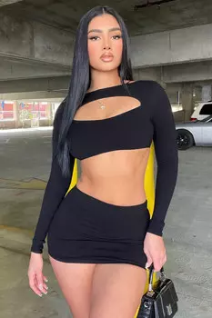 Юбка мини Fashion Nova ZDSK232, черный