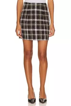 Юбка мини Favorite Daughter The First Wife, цвет Chocolate Plaid