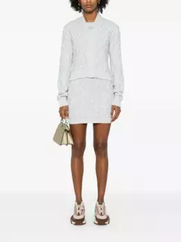 Юбка мини Float с логотипом FF FENDI, синий