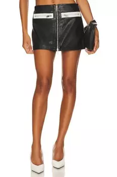 Юбка мини GRLFRND The Moto, цвет Black & White