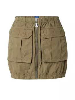 Юбка мини HUGO Skirt Rafini-1, оливковый