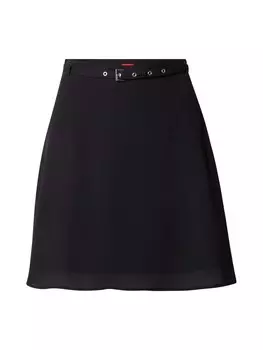 Юбка мини HUGO Skirt Ruvira, черный