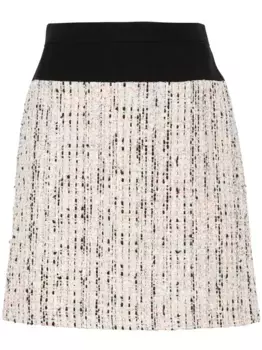 Юбка мини Hybrid Tweed Alexander McQueen, нейтральный