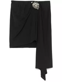 Юбка мини из джерси Amen, черный