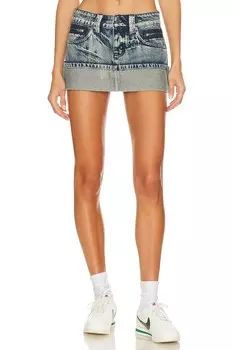 Юбка мини Jaded London Extreme Distressed, цвет Blue Wash