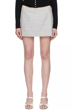 Юбка-мини Juice Sandy Liang, цвет picnic gingham