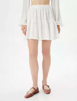 Юбка мини Koton Skirt, белый