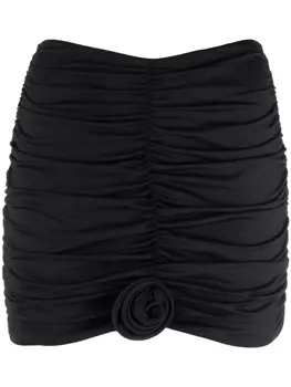 Юбка мини Lillibet с цветочной аппликацией La Reveche, черный