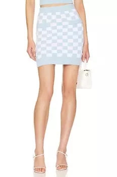 Юбка мини Lovers and Friends Eliada Checkered, цвет Blue & White