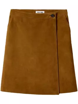 Юбка мини Miu Miu, коричневый