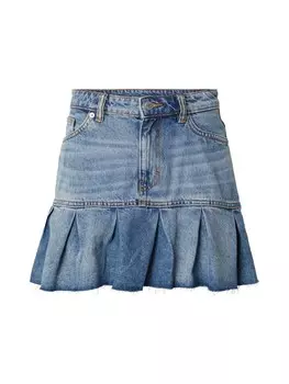 Юбка мини Monki Skirt, синий деним