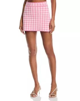 Юбка мини Muna LoveShackFancy, розовый