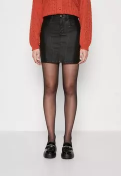 Юбка мини ONLY ONLBRYNN LIFE CUT SKIRT, черный