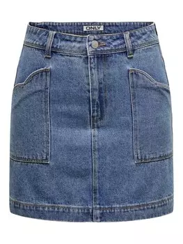 Юбка мини ONLY Skirt MARIANA, синий деним