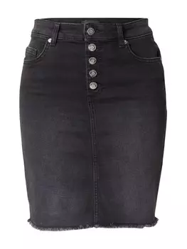Юбка мини ONLY Skirt ONLHush, черный деним