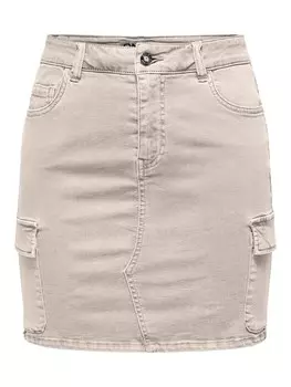 Юбка мини ONLY Skirt, светло-серый