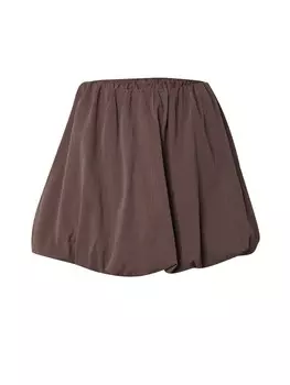 Юбка мини PIECES Skirt PCNALILA, темно-коричневый
