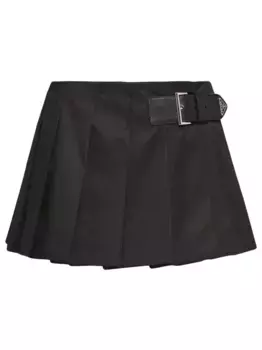 Юбка мини Re-Nylon со складками Prada, черный