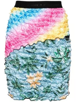 Юбка мини Regenerated Pop-corn Marine Serre, синий