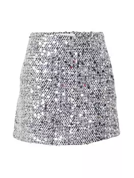 Юбка мини Rich & Royal Skirt Tweed skirt, серебряный