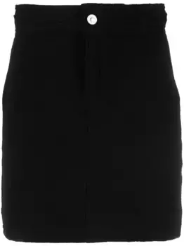 Юбка мини с контрастной строчкой Barrie, черный