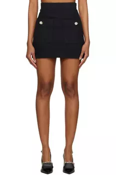 Юбка-мини с накладными карманами Pushbutton, черный