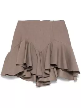 Юбка мини с оборками PNK, нейтральный цвет