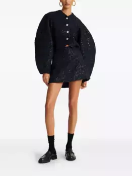 Юбка мини с пайетками ROTATE BIRGER CHRISTENSEN, синий