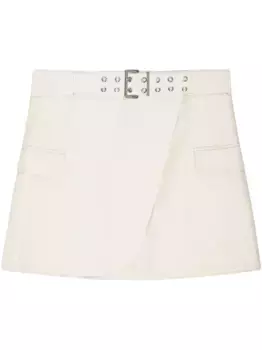 Юбка мини с поясом GANNI, нейтральный