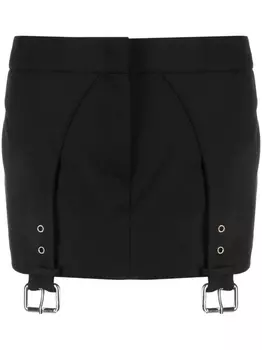 Юбка мини с пряжкой Blumarine, черный