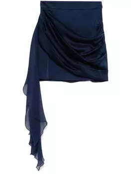 Юбка мини с разрезом Elisabetta Franchi, синий