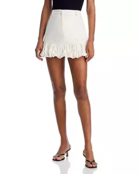 Юбка мини с воланами Bubble - эксклюзив AQUA, слоновая кость/кремовый