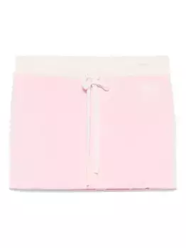 Юбка мини с вышитым логотипом BALENCIAGA, розовый