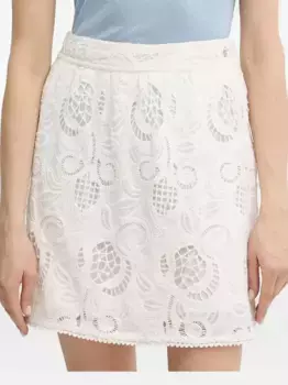 Юбка мини с вышивкой GUESS USA, белый