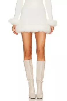 Юбка мини Show Me Your Mumu Fran, цвет White Knit