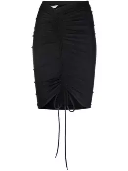 Юбка мини со сборками BALENCIAGA, черный