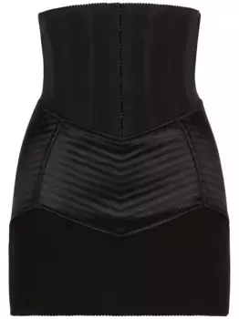 Юбка мини со сборками DOLCE & GABBANA, черный