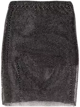 Юбка мини со стразами Santa Brands, черный