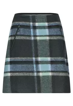 Юбка мини STREET ONE Skirt, цвет mottled blue/mottled grey
